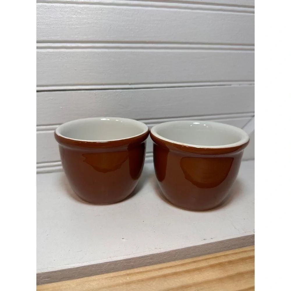 Vintage Shenango China Mugs New‎ Castler ramekins 1940 Ceramic Set of two